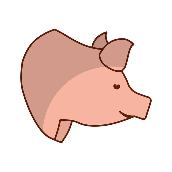 Carne de cerdo icono de la carnicería — Vector de stock