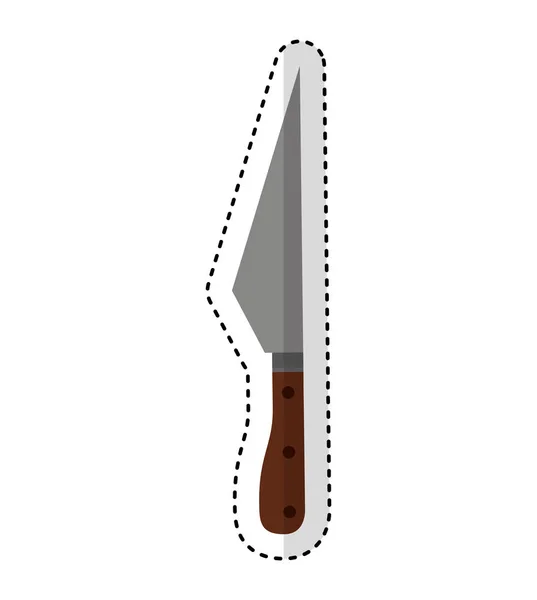 Ikona na białym tle nóż rzeźnicki — Wektor stockowy