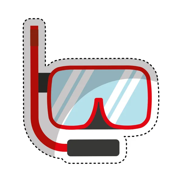 Snorkel device isolated icon — Stock Vector