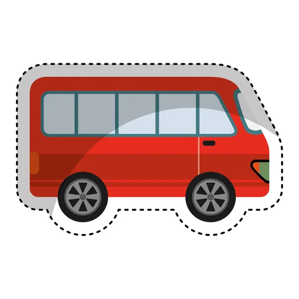 Van vehicle isolated icon — Stock Vector