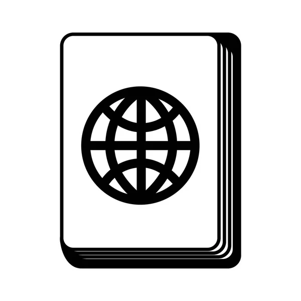 Μεμονωμένο εικονίδιο εγγράφου διαβατήριο — Διανυσματικό Αρχείο