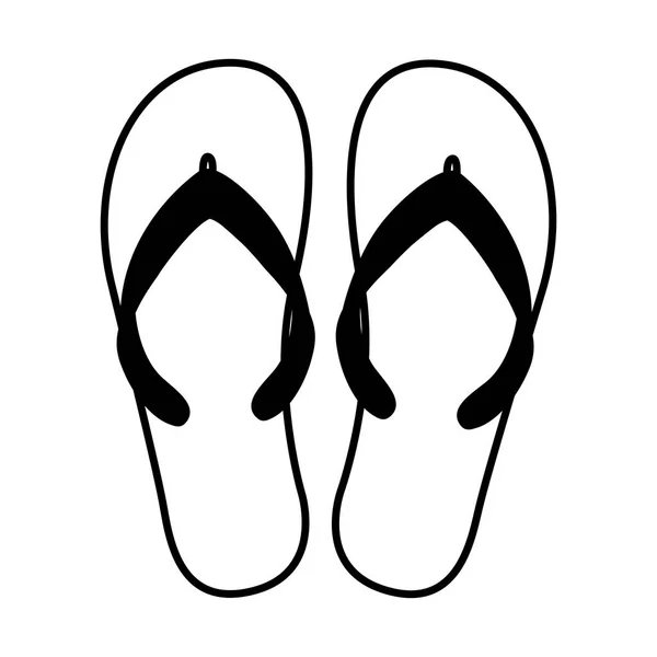 Flip flops isolated icon — Stock Vector