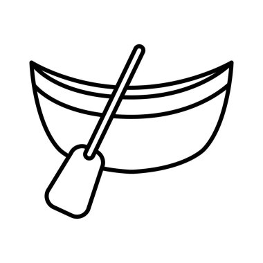 canoa tekne izole simgesi