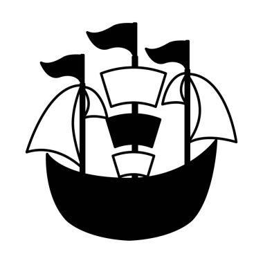 Yelkenli oyuncak izole simgesi