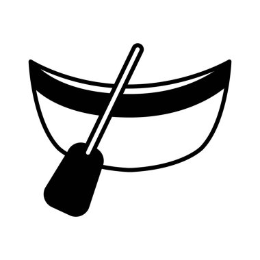 canoa tekne izole simgesi