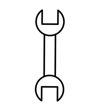 İngiliz anahtarı aracı izole simgesini