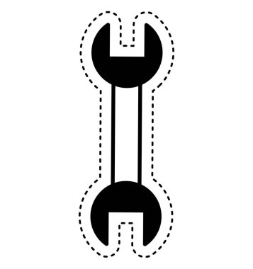İngiliz anahtarı aracı izole simgesini