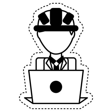 İnşaat profesyonel avatar karakter