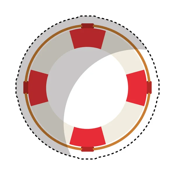 Life guard float isolated icon — Stock Vector
