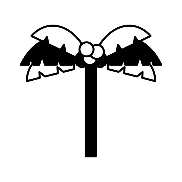 Тропическая икона пальмы — стоковый вектор