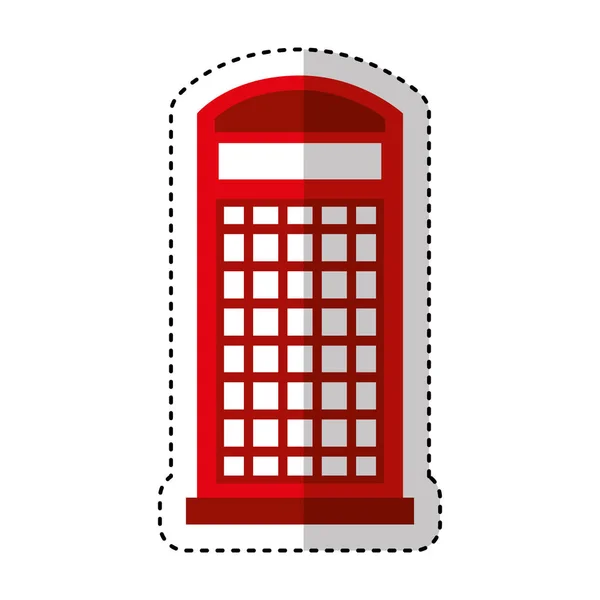 Londýn telefonní budka izolované ikona — Stockový vektor