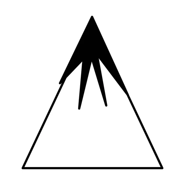 Paysage de montagne icône isolée — Image vectorielle