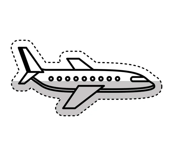 Avión volando icono aislado — Vector de stock