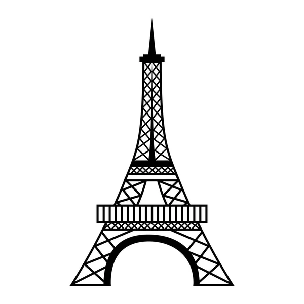 Torre eiffel icono aislado — Vector de stock