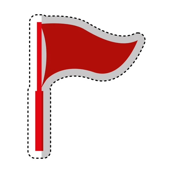 Posizione della bandiera icona isolata — Vettoriale Stock