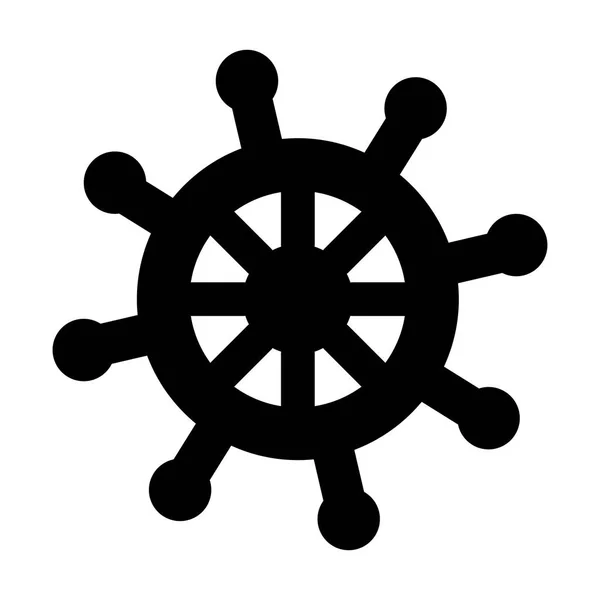 Ícone marítimo do navio timon —  Vetores de Stock