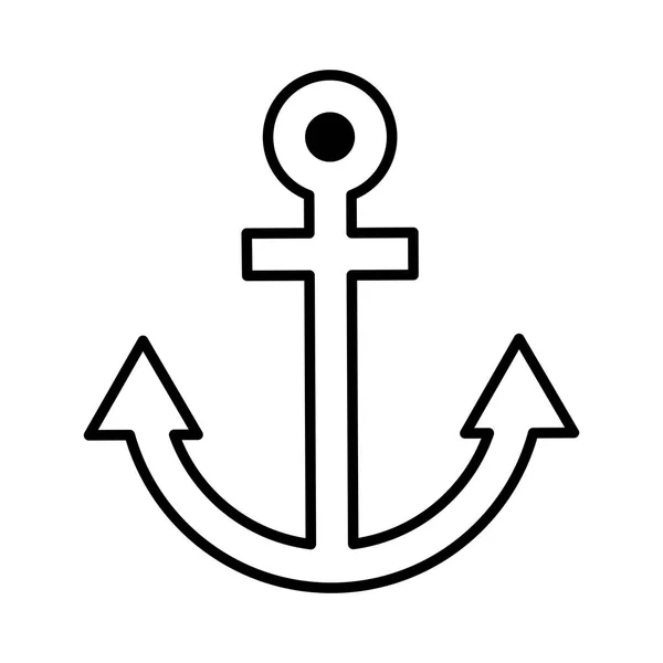Jangkar ikon maritim kapal - Stok Vektor
