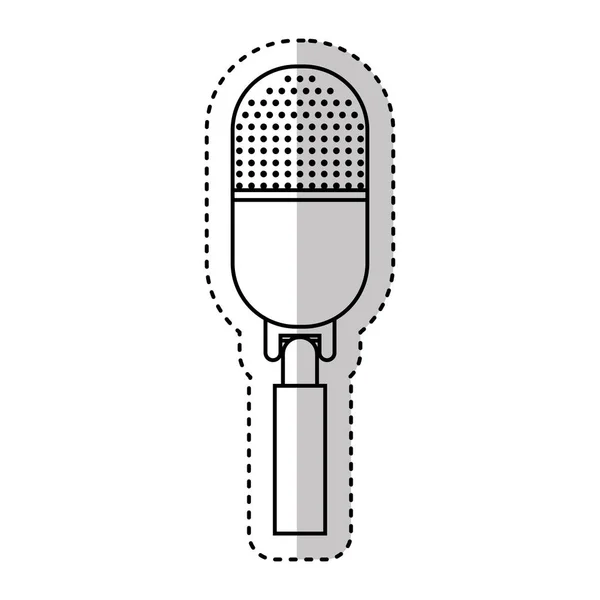 Microphone device isolated icon — Stock Vector