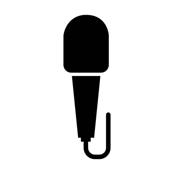 Dispositivo de micrófono icono aislado — Vector de stock