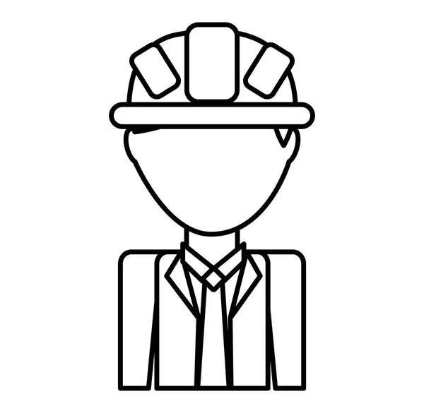 Construction professional avatar character — Stock Vector