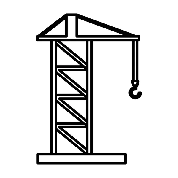 Pictogram voor bouw kraan service — Stockvector