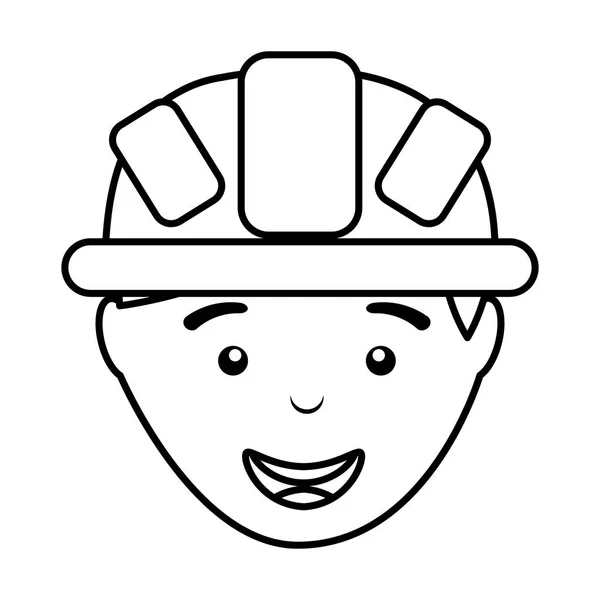 Caractère avatar professionnel de construction — Image vectorielle