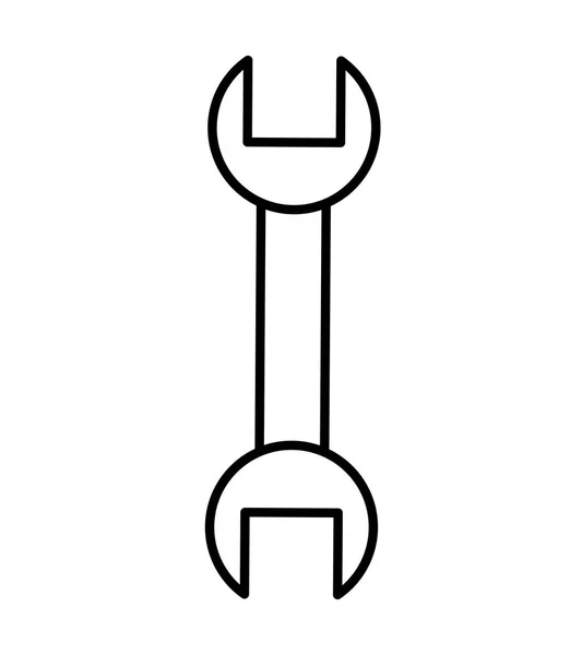 Wrench tool isolated icon — Stock Vector