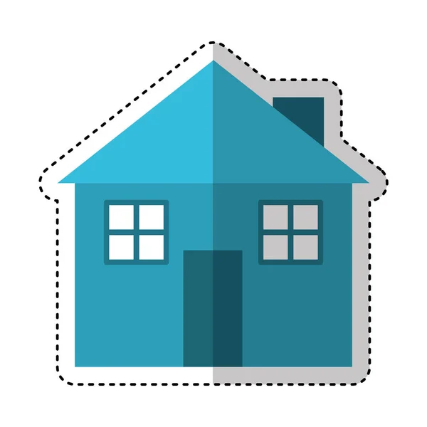 Huset utvändigt isolerad ikonen — Stock vektor