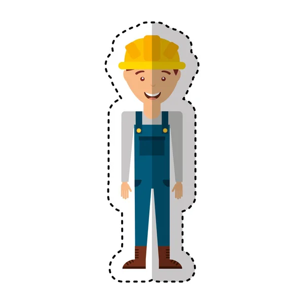 Construction professional avatar character — Stock Vector