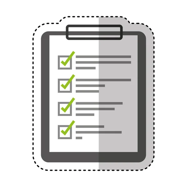 Checklist clipboard isolated icon — Stock Vector