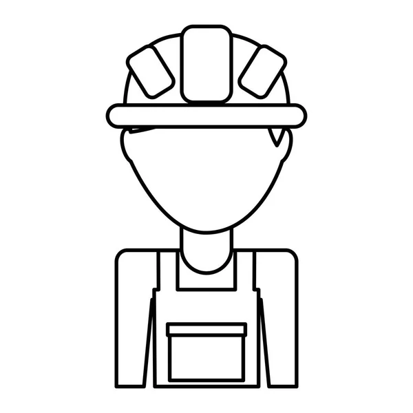 Caractère avatar professionnel de construction — Image vectorielle