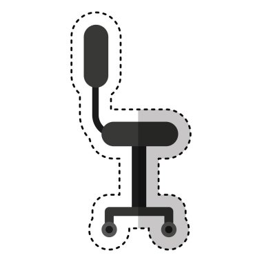 ofis sandalye izole simgesi