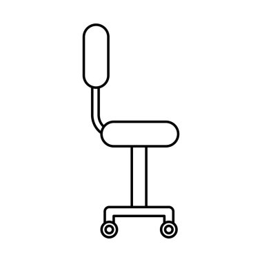 ofis sandalye izole simgesi