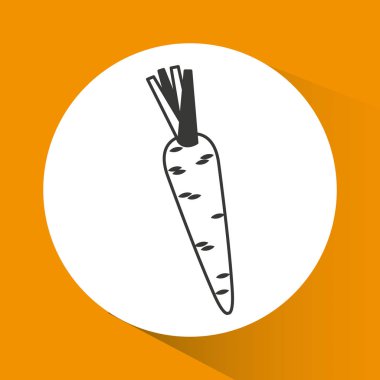 Havuç taze sebze izole edilmiş ikon