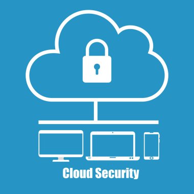 bulut güvenlik veri simgesi