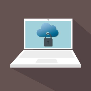 bulut güvenlik veri simgesi