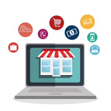 Online mağaza alışveriş simgesi