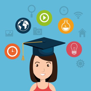 Eğitim kavramı izole simgesi