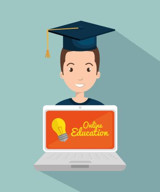 Online Eğitim kavramı simgesi