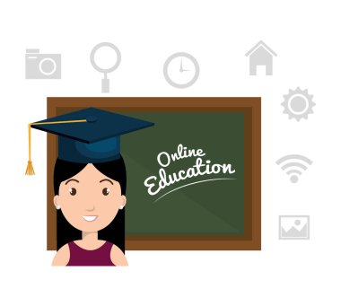 Online Eğitim kavramı simgesi