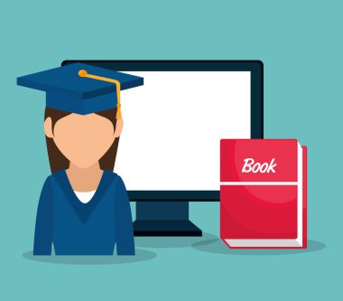 Online Eğitim kavramı simgesi