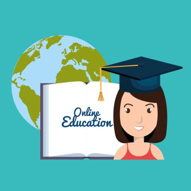 Online Eğitim kavramı simgesi