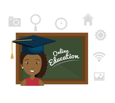 Online Eğitim kavramı simgesi