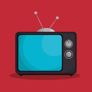 tv retro izole simgesi