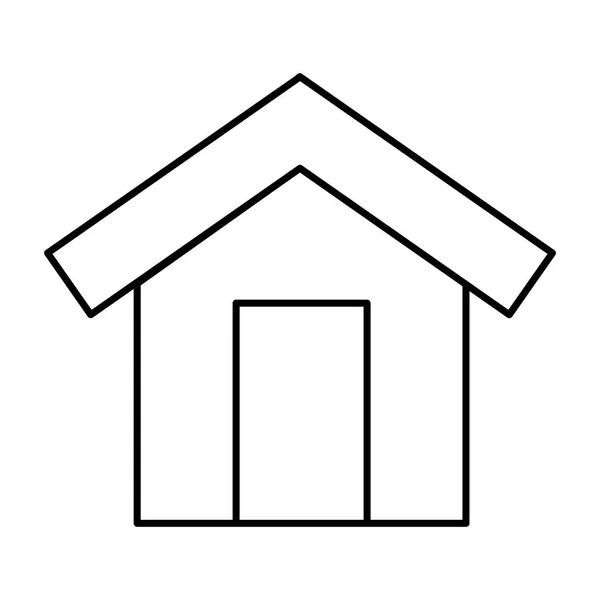 House exterior isolated icon — Stock Vector