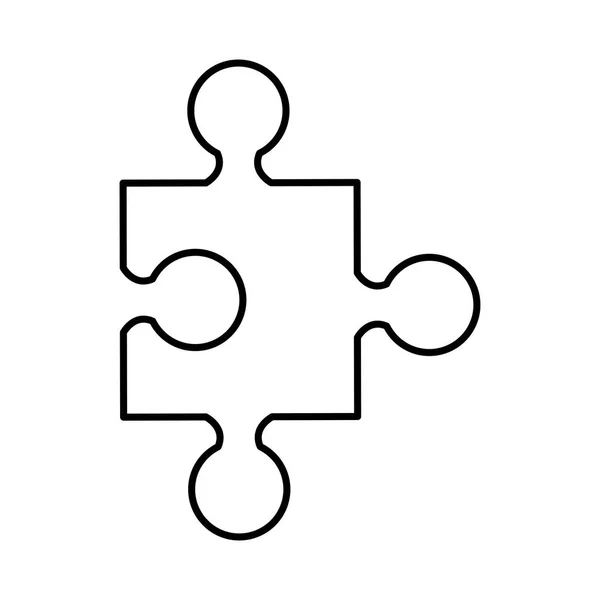 퍼즐 조각 고립 된 아이콘 — 스톡 벡터