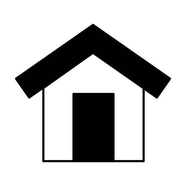 Ícone isolado exterior da casa — Vetor de Stock