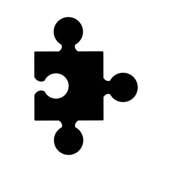 Puzzel stuk geïsoleerd pictogram — Stockvector