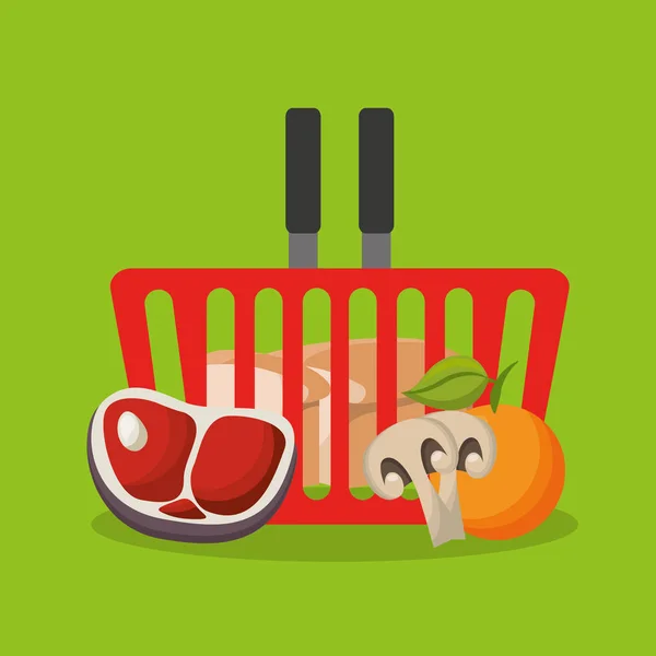 Grocery store set icons — Stock Vector