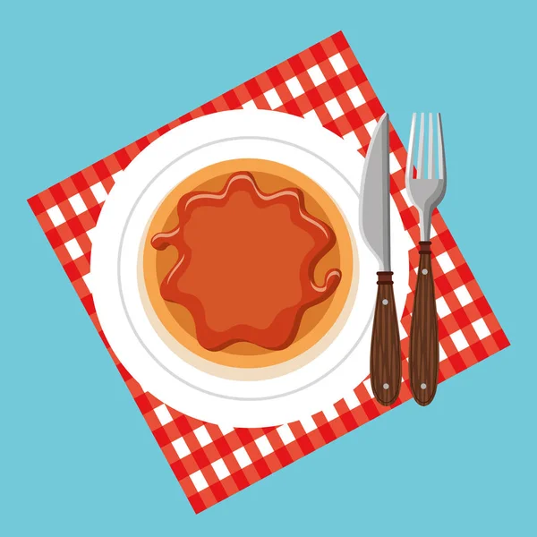 Délicieux et sain icône du petit déjeuner — Image vectorielle